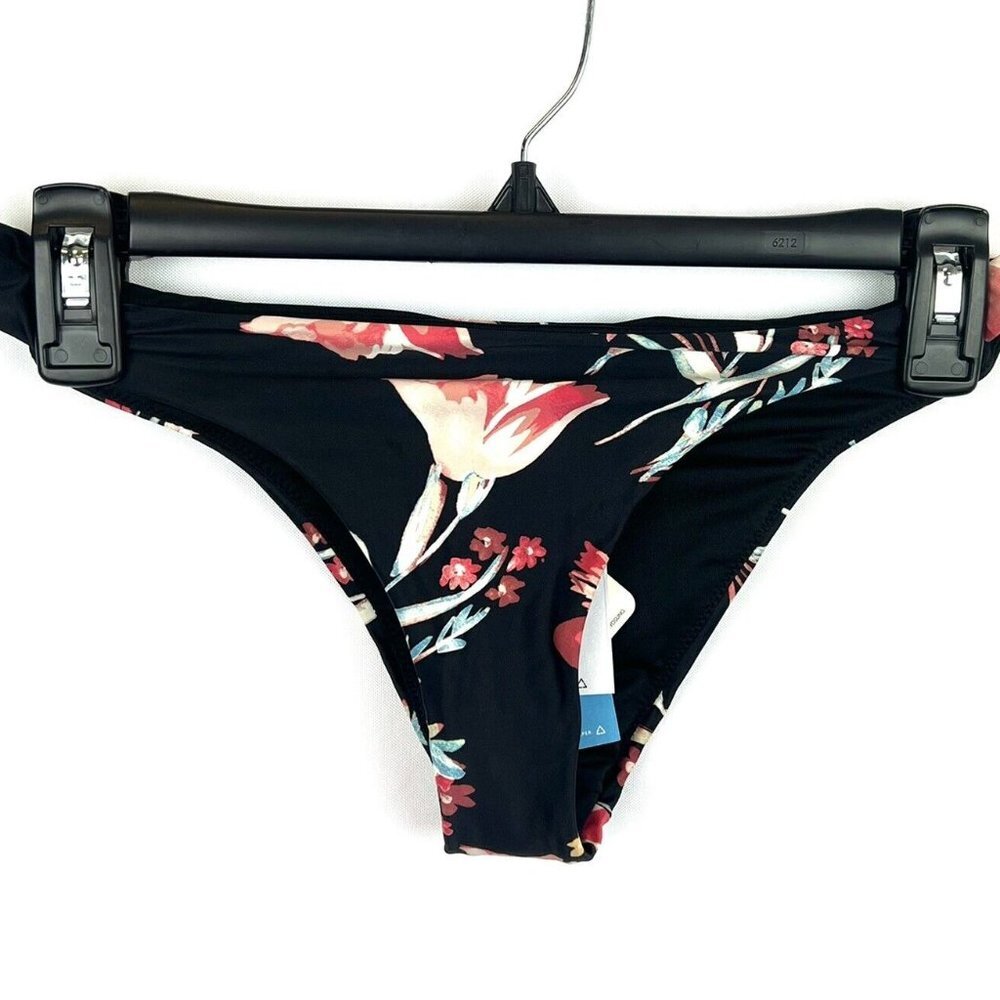 O’Neill Women’s Black Floral Sylvie Bikini Bottom Size S